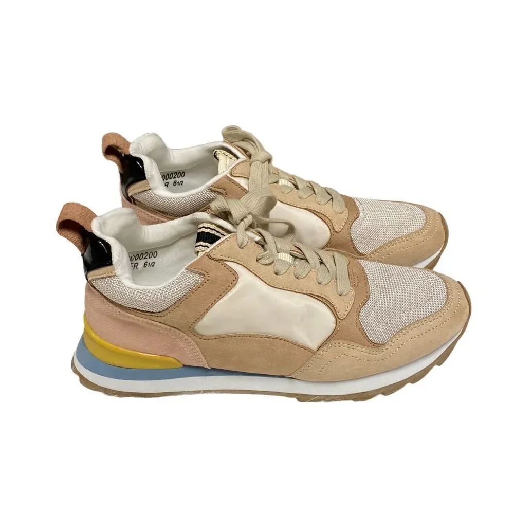 ShuShop Patricia Peach Multi Suede Sneaker Size 6.5
